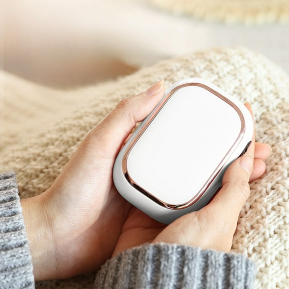 PureCasa Electric Hand Warmers Rechargeable New Aluminium Hand Warmer Winter Cold Warmer Digital Hand Warmer Skin Feeling Hand Warmer Gift Model Premium Feeling Gift 1 Pc,White