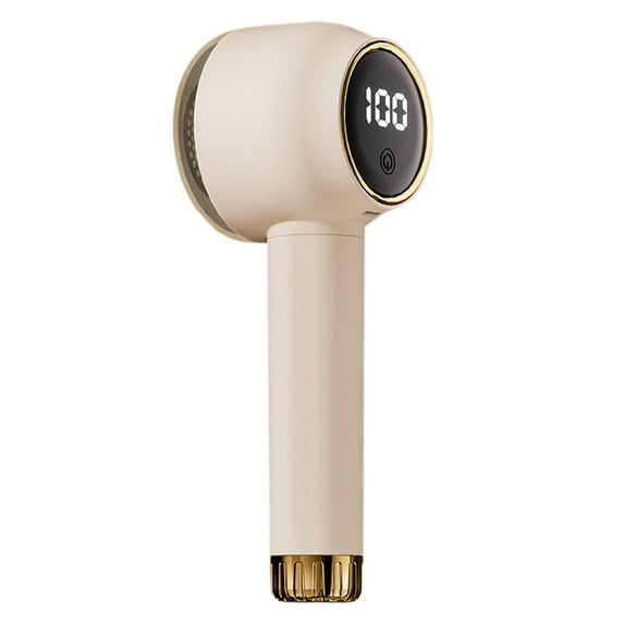 PureCasa Electric Lint Remover for Clothes Furniture Blanket, with 6 Blades, Digital Display & Lint Roller, Lint Ball Remover Defuzzer Household Fabric Shaver Depiller, Rechargeable, 1PC, White