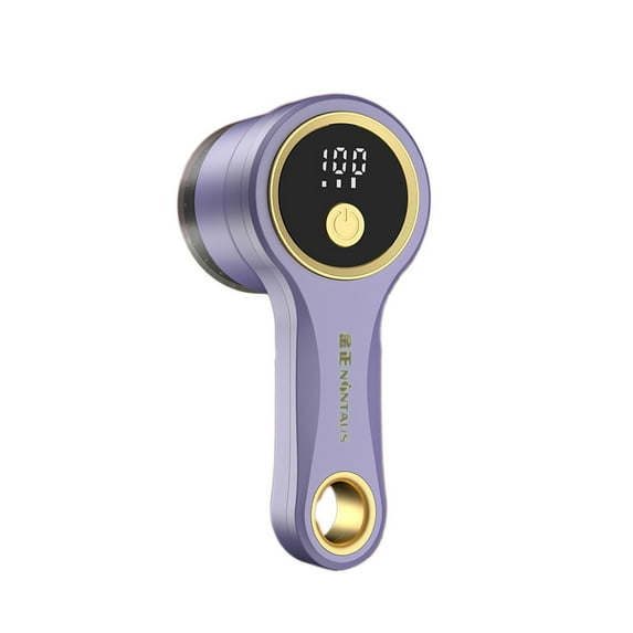 Hgallory Electric Lint Remover for Clothes Furniture Blanket with Digital Display, Electric 6-Blade Lint Ball Remover Defuzzer, Household Fabric Shaver Depiller, USB Rechargeable, 1PC, Purple