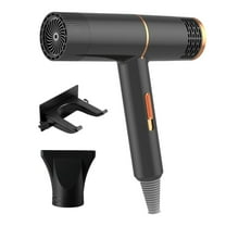 PureCasa Electric Portable Hair Dryer with Bracket, Negative Ionic High-Power Blow Dryer for Home Travel & Salon, Lightweight, Low Noise, Plug-in, Constant Temperature, 7.2"x7.5", 1PC, Black