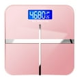 thumbnail image 1 of PureCasa Electronic Smart Scale with LED Display for Body Weight, Round Corner Design for Kids Adults Seniors, Accurate Digital Bathroom Scale USB Rechargeable, 10.2"x10.2"x1.2", 1PC, Pink, 1 of 9