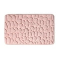 thumbnail image 1 of Hgallory Embossed Polyester Bath Rugs Water Absorbing, Non-Slip Entrance Doormat Floor Mat for Bathroom Kitchen Toilet, Solid Color Home Decor Door Mat, 16"x24", 1 Pack, Pink, Rectangle, 1 of 2