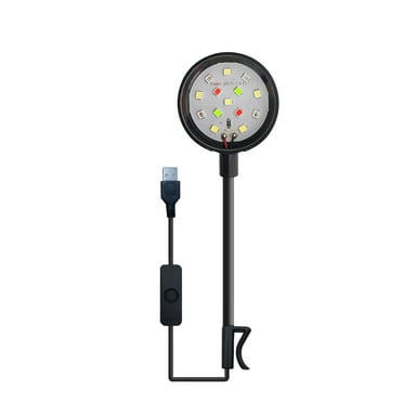 PureCasa Fish Tank LED Aquarium Light Colorful Plug-in Waterproof Lamp, Submersible RGB 110-220V LED Bead Spotlights for Fishbowl with 40" Cable, 7.1"x1.7"x0.5", 1PC, Black, 7.1"x1.7"x0.5"