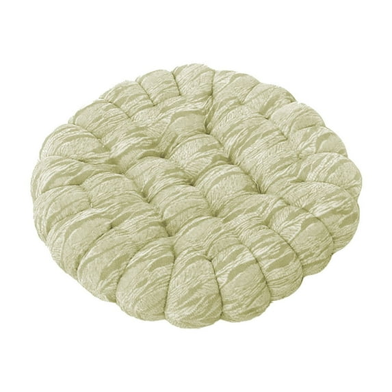 PureCasa Flock Thick Round Seat Cushion for Home Office, Household Chair Cushions Breathable Chair Floor Pads for Kitchen Patio, Modern Home Decor Solid Color Floor Pillow, 16"x16", 1PC, Green