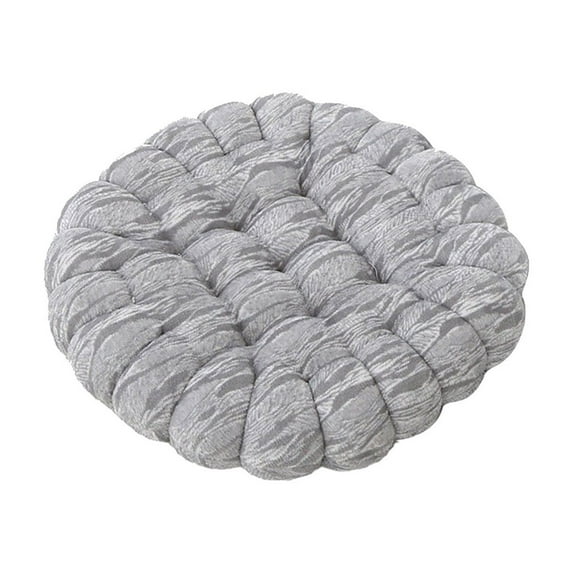 PureCasa Flock Thick Round Seat Cushion for Home Office, Household Chair Cushions Breathable Chair Floor Pads for Kitchen Patio, Modern Home Decor Solid Color Floor Pillow, 16"x16", 1PC, Gray