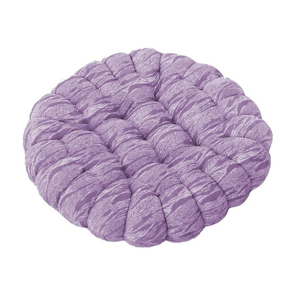 Hgallory Flock Thick Round Seat Cushion for Home Office, Household Chair Cushions Breathable Chair Floor Pads for Kitchen Patio, Modern Home Decor Solid Color Floor Pillow, 16"x16", 1PC, Purple
