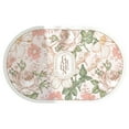 thumbnail image 1 of Hgallory Floral Non-Slip Bath Mat for Bathroom Toilet, Household Water Absorbing Floor Mats for Entrance Bedroom, Flower Pattern Home Decor Rubber Quick Dry Door Mat, 16"x24", 1 Pack, B, Oval, 1 of 5