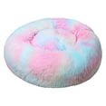 thumbnail image 1 of PureCasa Gradient Comfort Soft Dog Cat Bed for Fall Winter, Resilient Plush Fluffy Pet Bed Kennel, Modern Style Home Decor Cushion Sleeping Pad for Small Cats Dogs, Round, 1 Pack, XXL, Pink, 1 of 5