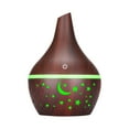 thumbnail image 1 of Hgallory Household Aroma Diffusers with Colorful Lights, 300ml Wood Grain Smart Mini USB Desktop Aromatherapy Oil Diffuser, Quiet Portable Humidifiers for Bedroom, 1PC, A, 4.3"x4.3"x5.7", 1 of 9