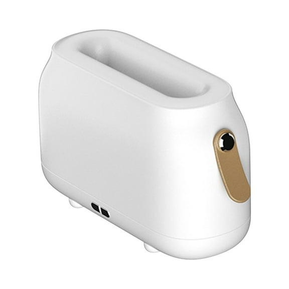 PureCasa Household Aroma Diffusers with Simulated Flame Lights, 180ml Mute USB Desktop Aromatherapy Oil Diffuser, Quiet Portable Humidifiers for Bedroom Office, 1PC, White, 7.1"x2.8"x4.5"