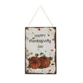 thumbnail image 1 of PureCasa Household Fall Wooden Hanging Door Sign Wall Decor, Thanksgiving Pumpkin Turkey Maple Leaf Scene Festival Listing, Welcome Home Decorations for Thanksgiving Holiday, 1PC, F, 8"x12", 1 of 5