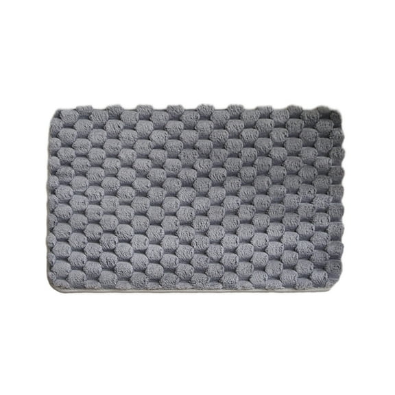 PureCasa Household Floor Mats for Bedroom Living Room, Polyester Non-Slip Floor Mat Door Mats for Entrance Sofa side, Modern Simple Home Decor Welcome Mats, 20"x32", 1 Pack, Gray, Rectangle