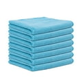 thumbnail image 1 of Hgallory Household Multi-Purpose Kitchen Dishwashing Rag, Reusable Dishcloth Wash Cloths Microfiber Cleaning Cloth Polyester Water Absorbent Towel Wet/Dry Dishcloths, 5PC, Blue, 18"x18", 1 of 6