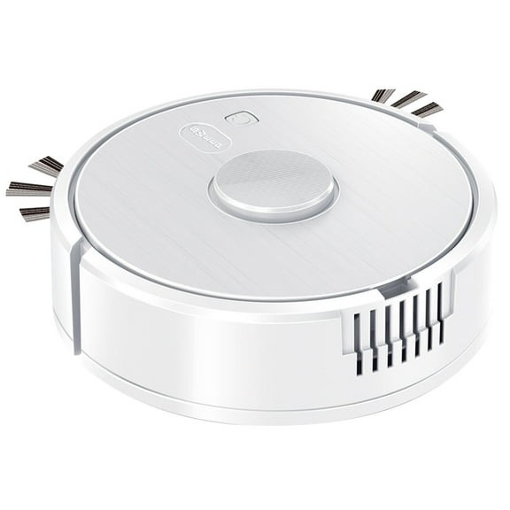 PureCasa Household Smart Robotic Vacuum with 1000Pa to 1500Pa Suction Power, USB Charging, 2024 New Home Appliance Intelligent Mini Robot Vacuum Cleaner, 7.1"x7.1"x2.2", 1PC, White