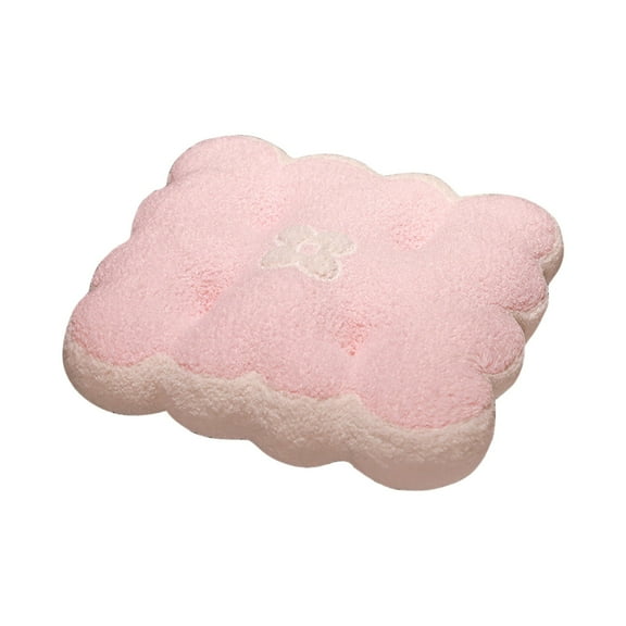 Hgallory Household Thick Non-Slip Seat Cushion for Home Office, Cotton Quilted Square Chair Floor Cushions Indoor Outdoor, Modern Decor Solid Color Breathable Chair Pads, 12"x12"x1.2", 1PC, Pink