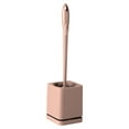 thumbnail image 1 of Hgallory Household Toilet Brush and Holder Set for Bathroom, Wall Mounted No-Punch Base, Long Handle and Soft Bristle No Dead Corner Plastic Toilet Brush Cleaner, 1PC, Pink, 15.3"x3.7"x3", 1 of 8