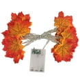 thumbnail image 1 of PureCasa Maple Leaf LED String Lights for Thanksgiving, 19.7ft 40LED IP42 Waterproof Fall Artificial Vine Light, 3"x3" Leaves, Festival Holiday Decor, 3 x AA Battery (Without), 1PC, D, 236.2", 1 of 4