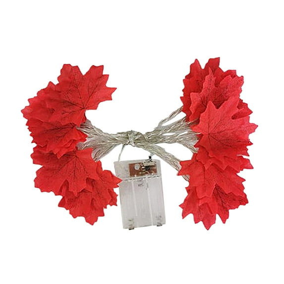 PureCasa Maple Leaf LED String Lights for Thanksgiving, 19.7ft 40LED IP42 Waterproof Fall Artificial Vine Light, 3"x3" Leaves, Festival Holiday Decor, 3 x AA Battery (Without), 1PC, C, 236.2"