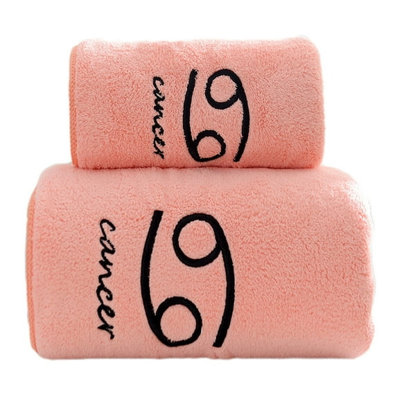 PureCasa Microfiber Coral Velvet Pink Towels Set of 2, Water Absorbent Solid Color Polyester Bath Towels for Kids Adults, Home Supplies Comfy Bath Towel and Face Towel, 14"x30"+28"x55", 2PC, I