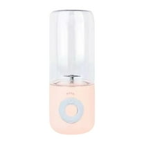 Hgallory Mini Juicer Machine, Electric Portable Blender Bottle for Kitchen Travel, Summer Supplies Personal Blender for Smoothies & Juice, 600ml, USB Rechargeable, 7.8"x2.7"x2.7", 1PC, Pink