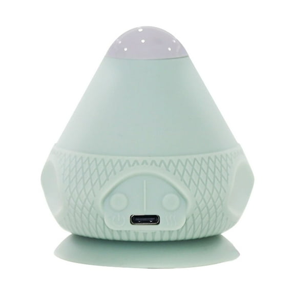 PureCasa Mini Portable Massager for Neck Shoulders Back Muscle, Vibration Travel Heating Handheld Electric Massager Ball USB Rechargeable, Gift for Families, 2.8"x2.8"x2.8", 1PC, Green