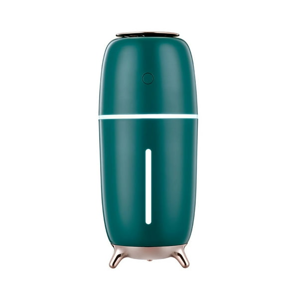 PureCasa Mini USB Charging Portable Humidifier 320ml Tank, Atomizing Spray Humidifiers for Bedroom with LED Light, Aromatherapy Oil Diffuser Purifier for Home Office, 1PC, Green, 2.8"x6.7"