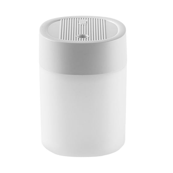 PureCasa Mini USB Desktop Humidifier with Night Light, 200ml Silent Cold Mist Atomizing Spray for 4h Working, Portable Tabletop Humidifiers for Bedroom Office, 1PC, White, 3.7"x2.6"x2.6"