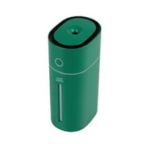 PureCasa Mini USB Plug-in Portable Humidifier 50-60ml/h Spray Volume, 300ml Quiet Atomizing Spray Desktop Humidifiers for Bedroom Office with Colorful Night Light, 1PC, Green, 6"x3.2"x2.4"