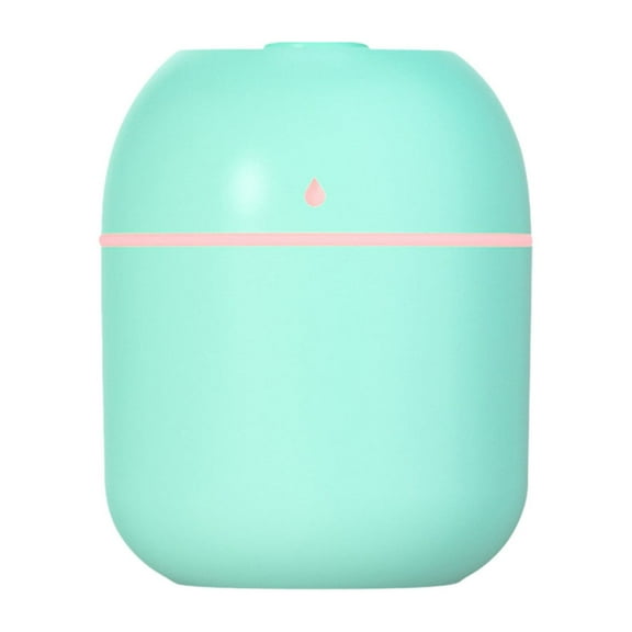 PureCasa Mini USB Portable Compact Humidifier with 7 Colors Night Light, 220ml Quiet Spray Large Mist Air Atomizer Desktop Humidifiers for Bedroom Car Home Office, 1PC, Mint Green, 3"x3"x4"