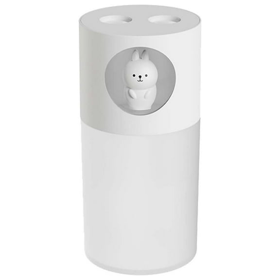 PureCasa Mini USB Portable Humidifier with Night Light, 270ml Quiet Cool Mist Atomizing Desk Humidifiers for Bedroom, Household Multi-Purpose Aromatherapy Oil Diffuser, 1PC, White, 3"x3"x6"