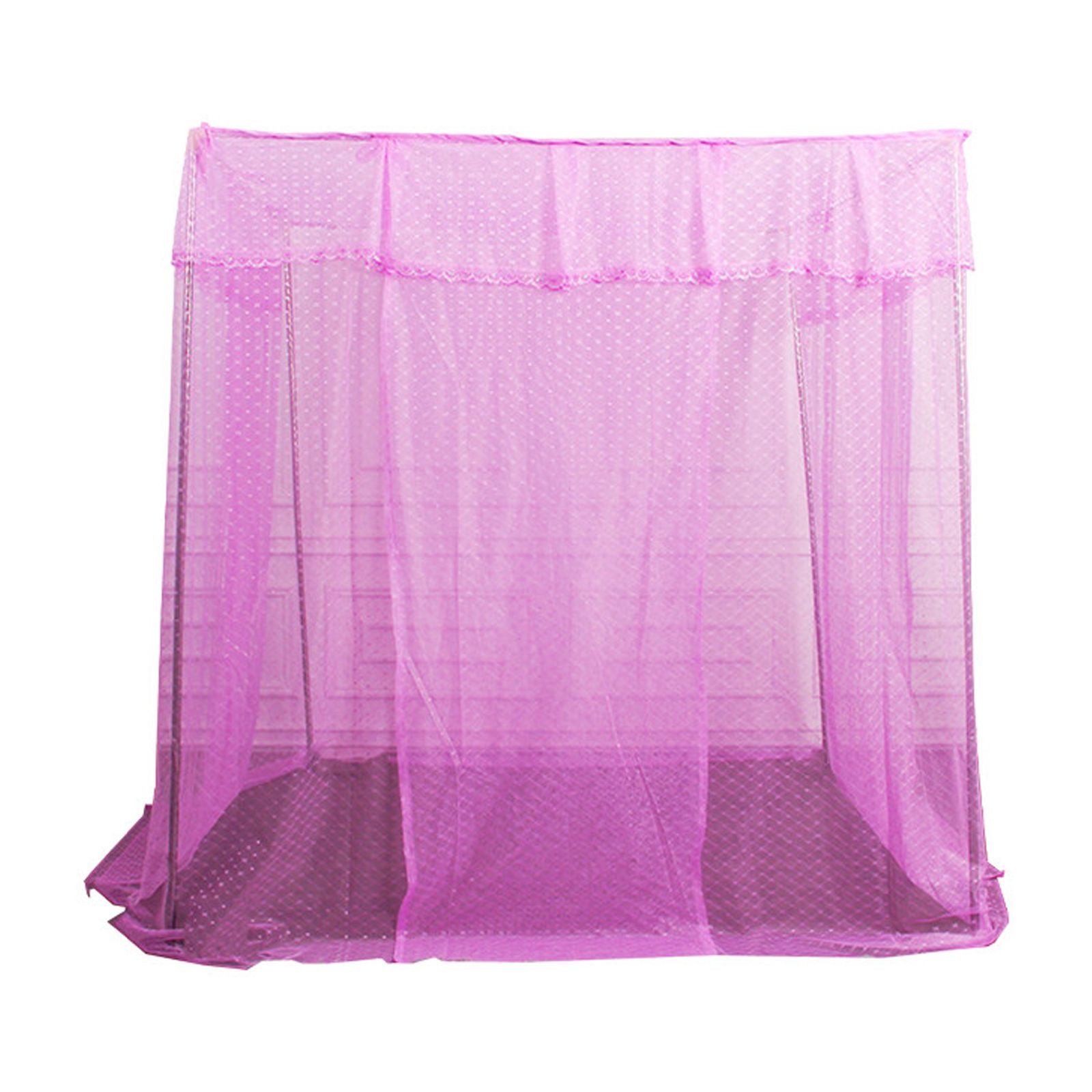 PureCasa Mosquito Net Bed Canopy for Girls, Round Hoop Sheer Bed Canopies for Kid Room Bedroom, Dome Mosquito Netting Tent Twin Size, Side Opening, Dreamy Home Decor, 61"x83"x79", 1PC, Purple