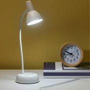 Hgallory New Eye-Caring LED Desk Lamp Battery Operated Bedside Desk Lamps for Reading Studying Learning, Flexible Folding Reading Light, Gift for Student Book Lover, 1PC, White, 4"x3.5"x3.5"