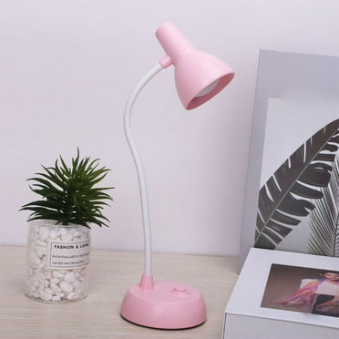 Hgallory New Eye-Caring LED Desk Lamp Battery Operated Bedside Desk Lamps for Reading Studying Learning, Flexible Folding Reading Light, Gift for Student Book Lover, 1PC, Pink, 4"x3.5"x3.5"