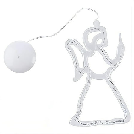PureCasa Night Lights Christmas Suction Cup Lamp Angel Bell LED Decorative Lamp Living Room Window Christmas Tree Warm Light Decoration