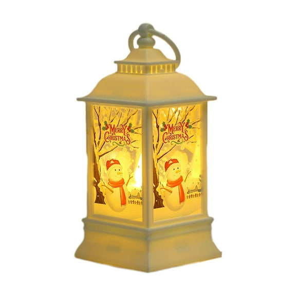 Hgallory Night Lights Lighted Christmas Decor Battery Include Clear LED Lights Hanging Lantern Christmas Tree Pendant Novel Props Light for Xmas Party Home Candlestick Decor Lights