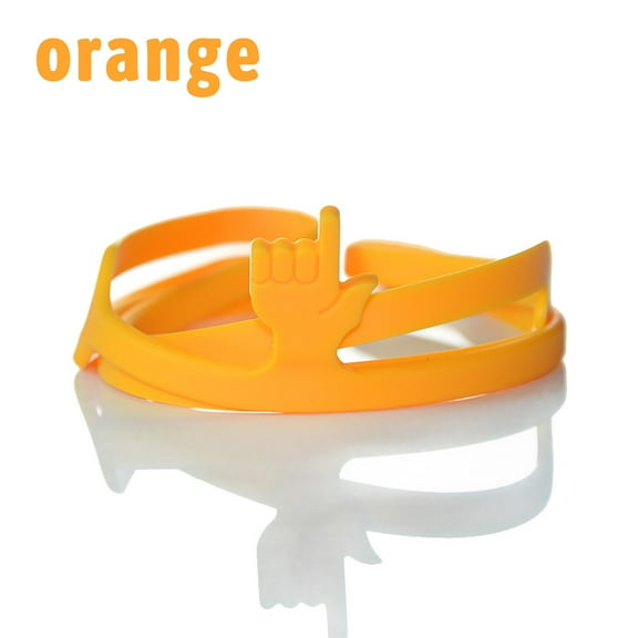 PureCasa Novelty Elastic Rope Band Bookmark for Adults Kids, Cute Read Supplies Finger Point Elastic Silicone Bookmarks for Office School Reading Lover, 1PC, Orange