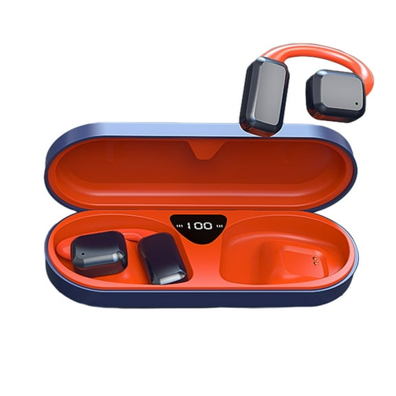 PureCasa Open Ear Clip Headphones Wireless Bluetooth Air Bone Conduction Earphones IPX5 Waterproof Sports Headset Stereo HIFI Sound, Long-Lasting Battery