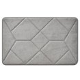 thumbnail image 1 of PureCasa Polyester Floor Mats for Bedroom Living Room, Non-Slip Floor Rugs for Entrance Bathroom, Home Decor Solid Color Floor Carpet Doormat, Machine Washable, 16"x24", 1 Pack, Gray, Rectangle, 1 of 6