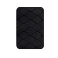 thumbnail image 1 of Hgallory Polyester Thick Water Absorbing Floor Mats for Bedroom Living Room, Solid Color Non-Slip Floor Rugs for Entrance Sofa side, Home Decor Floor Doormat, 16"x24", 1 Pack, Black, Rectangle, 1 of 8