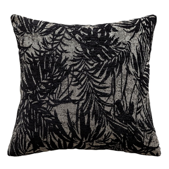 Hgallory Polyester Throw Pillow for Bed Sofa Couch, Household Throw Cushion Decorative Pillow with Insert for Indoor Outdoor Living Room Bedroom, Modern Simple Style Home Decor, 18"x18", 1PC, Black