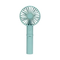 Hgallory Portable 7-Blade Mini Fan Rechargeable, Plastic Handheld Small Fans 3-Speed Adjustable & Triangle Bracket, Summer Supplies Personal Cooling Fan Blows Cold Air, 7.5"x3.1"x1.7", 1PC, Blue