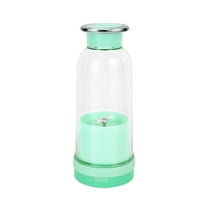 Hgallory Portable Electric 4-Blade Juicers for Home Travel Outdoor, 40W Mini Juicer Cups for Fruit & Vegetable, 400ml Personal Blender Cup USB Rechargeable, 1200mAh, 9.1"x3.7"x3.7", 1PC, Green