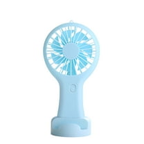 Hgallory Portable Handheld Mini Fan Rechargeable, Summer Supplies Battery Operated Silent Small Fan that Blows Cold Air, with Base, Personal Cooling Fans for Travel Indoor Outdoor, 1 Pack, Blue