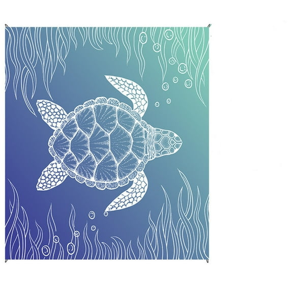 Hgallory Portable Picnic Outdoor Blanket, Foldable Picnic Blankets for Beach Camping Hicking, Lightweight Lawn Park Accessories Nylon Picnic Mats with Carry Pouch, 1PC, 83"x86", Blue, Rectangle