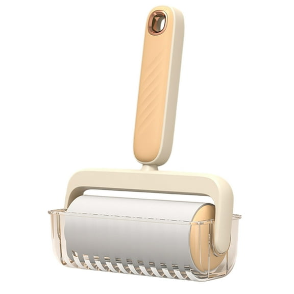 Hgallory Portable Surface Lint Roller for Home Use & Travel, Household Sticky Lint Remover for Pet Hair & Dust, Home Supplies Pet Hair Remover for Bed, Sofa, Clothes & Carpet, 1PC, Yellow