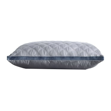PureCasa Quilted Polyester Pillow for Back Flat & Side Sleeping, Household Gentle Support Pillows for Bedroom Dormitary, Solid Color Modern Style Decor Bedding Supplies, 20"x30"x3", 1PC, Gray