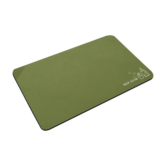 Hgallory Rubber Thick Floor Mats for Bedroom Living Room, Non-Slip Absorbent Floor Rugs for Entrance Sofa side, Simple Style Home Decor Solid Color Doormat, 16"x24", 1 Pack, Green, Rectangle