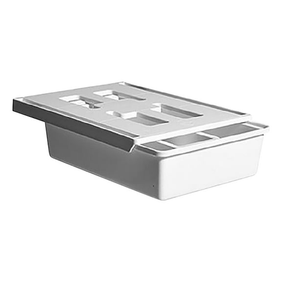 PureCasa Self-Adhesive Under Desk Drawer, Slide Out Hidden Desk Organizer Pencil Storage Box, Attachable Desktop Organizers for Office and Home, 1 Pack, White, Medium, 9.6"x7.3"x2.6"
