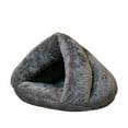 thumbnail image 1 of Hgallory Semi-Enclosed Soft Dog Cat Bed for Fall Winter, Foldable Plush Cotton Fluffy Pet Bed House Kennel, Warm Sleeping Pad for Small Cats Dogs, Modern Home Decor, 1 Pack, 11"x14"x1.6", A, 1 of 4