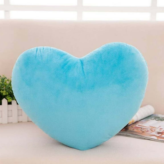 PureCasa Short Plush Heart Shaped Pillow 12"x12" Heart Decorative Pillows for Women Girls Kids, Plush Cushion Room Decor Pillow for Couch Bed Childrens Day